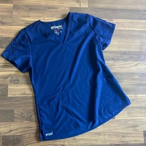 Barco Grey’s Anatomy navy blue scrub top size medium.